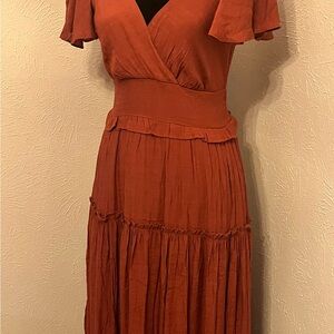 Elegant Rust Dress